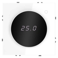 Изображение Терморегулятор электронный VOLTUM S70 с индикацией и датчиком, для теплого пола, (белый глянцевый)