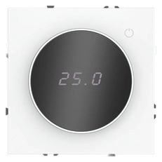 Изображение Терморегулятор электронный VOLTUM S70 с индикацией и датчиком, для теплого пола, (белый матовый)