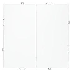 Изображение Выключатель с самовозвратом встраиваемый VOLTUM S70 двухклавишный 10А, (белый матовый)